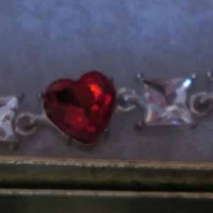 VALENTINE'S DAY red heart jewel new in box Tennis BRACELET Mother's Day idea